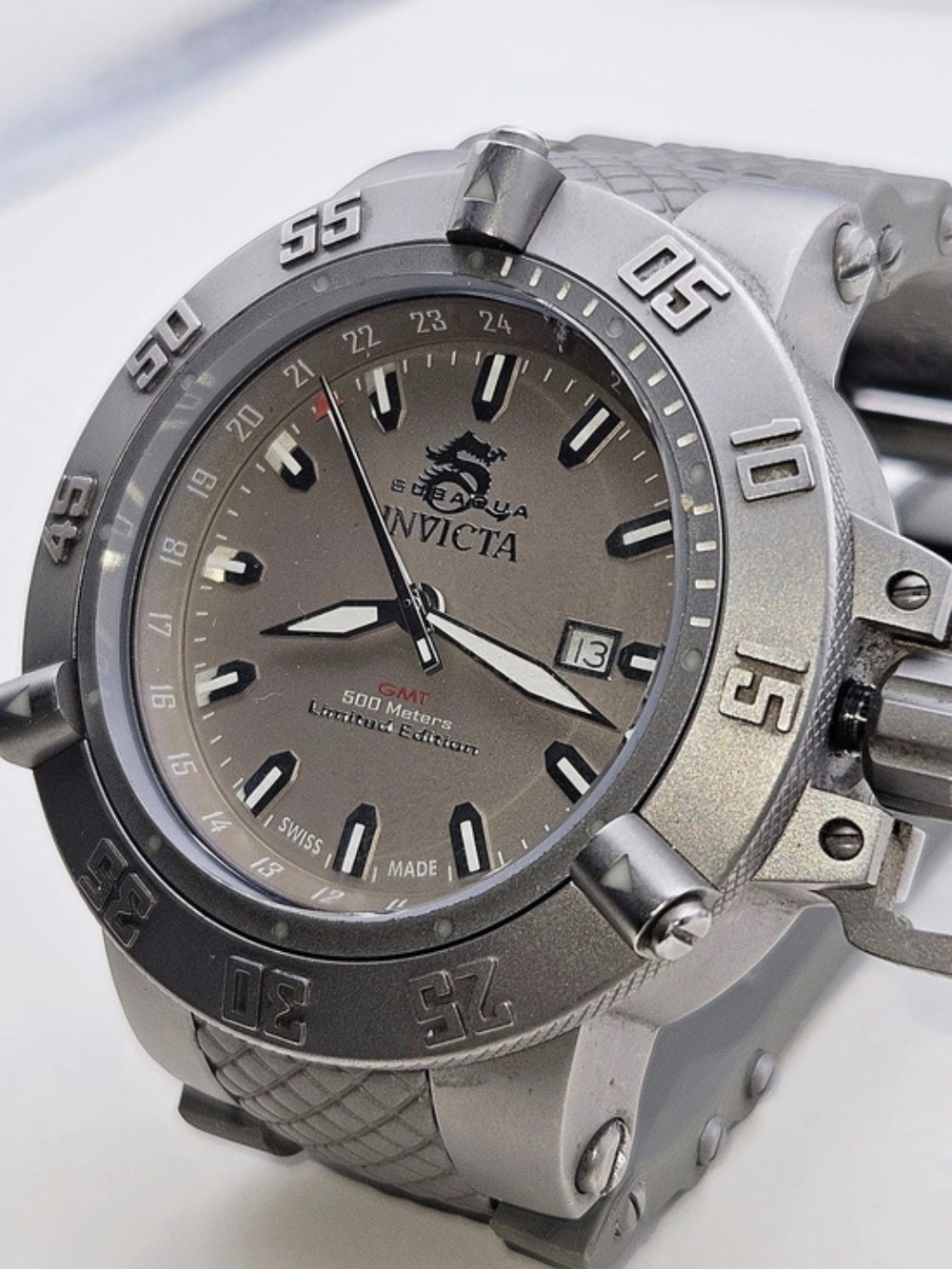 Invicta 2010 Limit Edition 350/1000 Swiss Made GMT Subaqua Noma III Gray